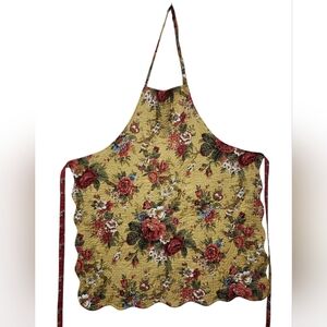 C & F Enterprises 100% Cotton Floral Reversible Quilted Adult Apron